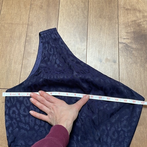 Ted Baker London Zoeii Leopard Jacquard One-Shoulder Dress SMALL asymmetric - Picture 11 of 13